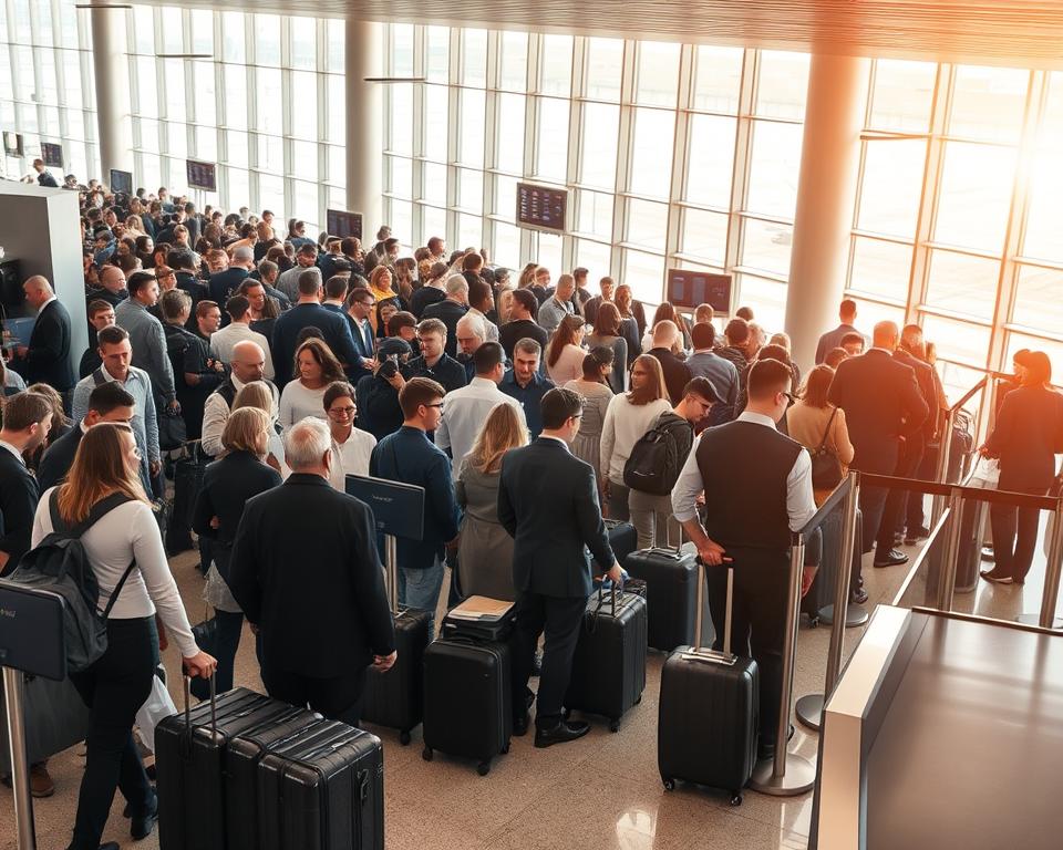 Flughafen Check-in Sicherheitskontrolle