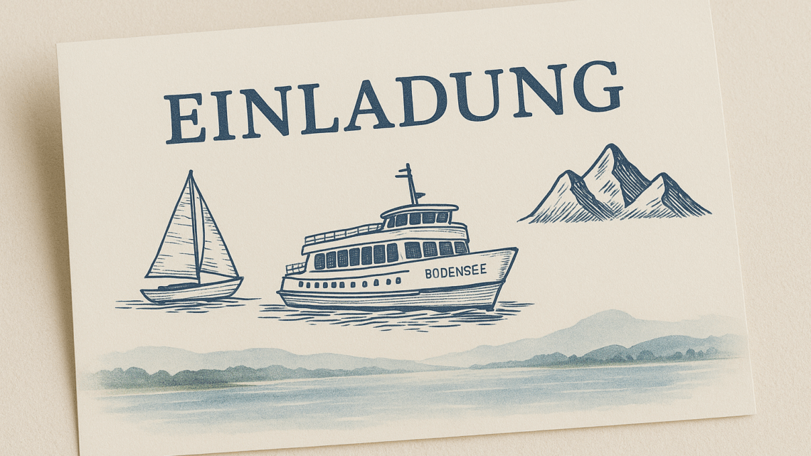 Einladungskarten vom Bodensee