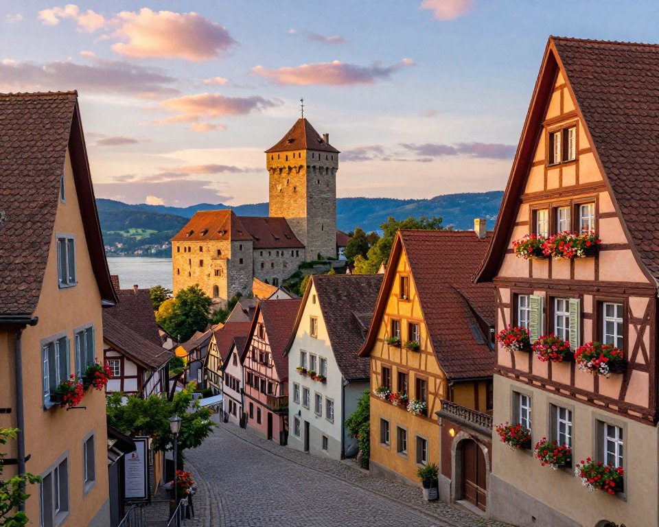 Meersburg Bodensee historische Altstadt